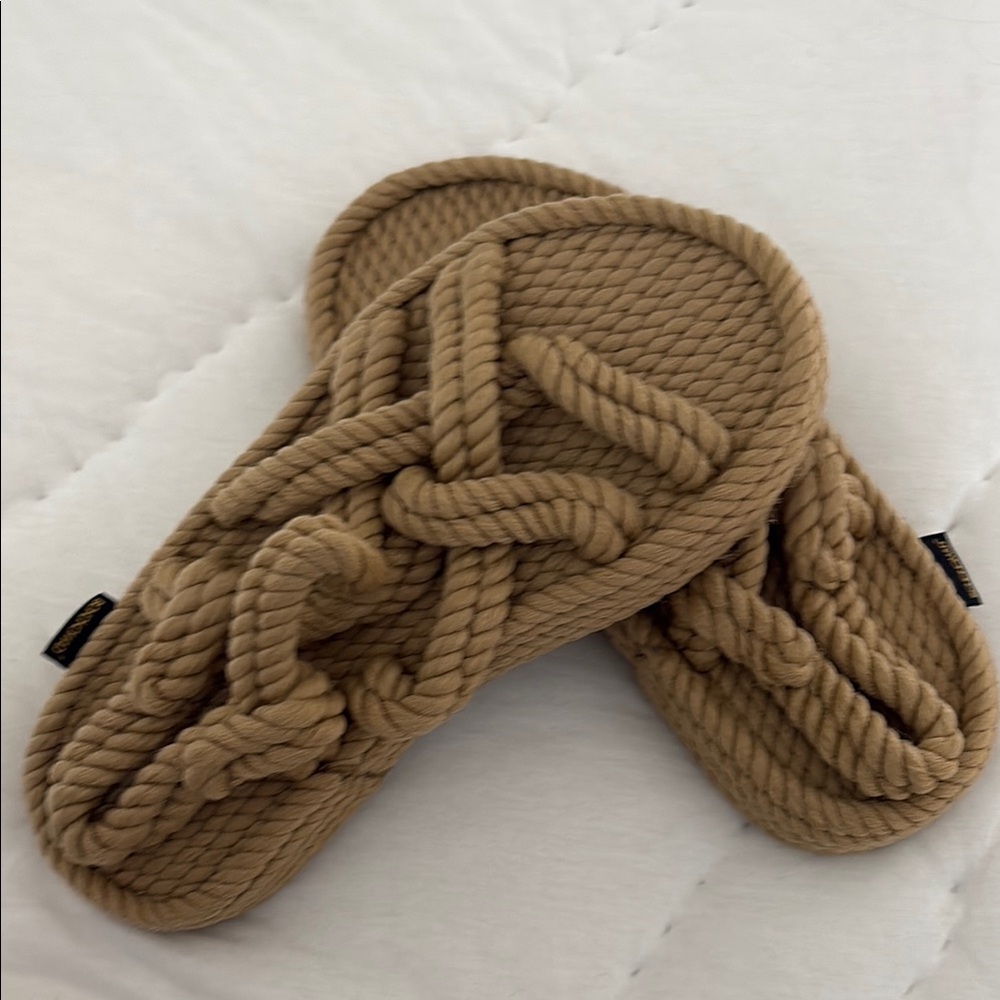 Bohonomad Knot Slide Sandals in Camel/Tan